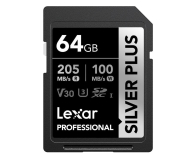 Lexar 64GB Silver Plus SDXC UHS-I U3 V30 - 1292540 - zdjęcie 1